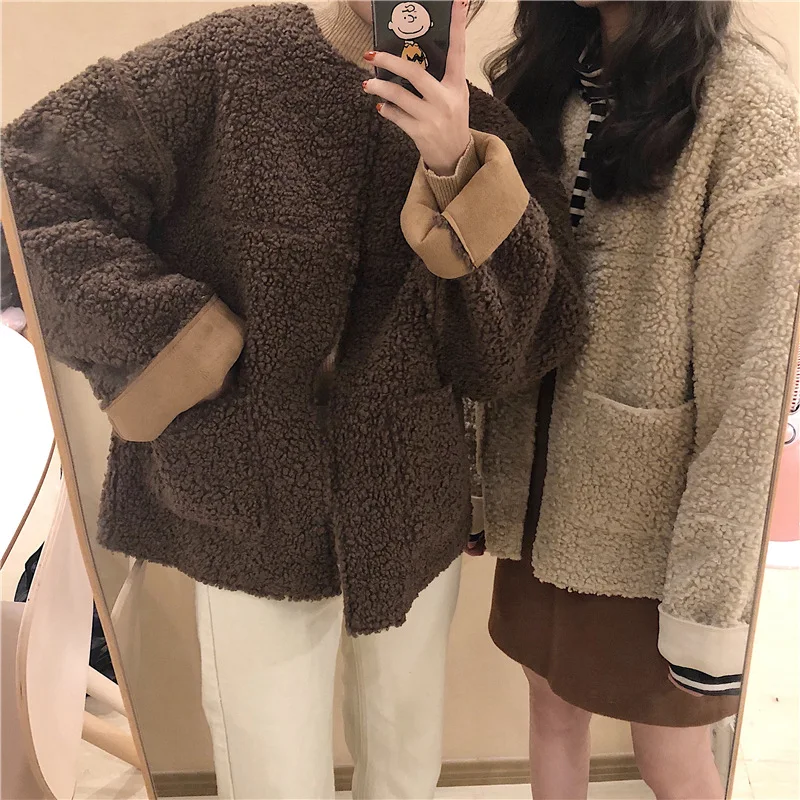 

Photo Shoot Lambs Wool Reversible Fur Curly Coat