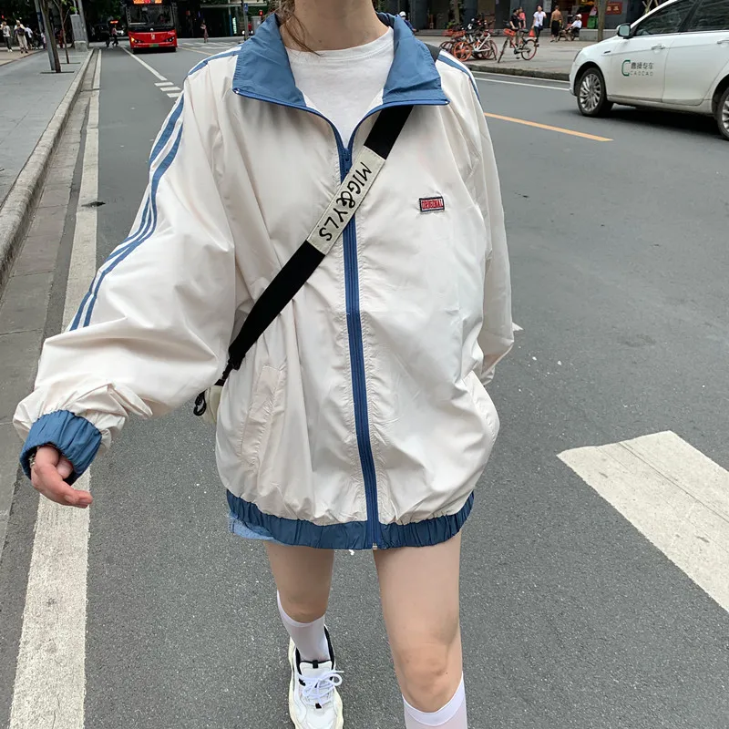 Photo Shoot Autumn New Style Korean-style Retro Sports Long-sleeved Coat Student Tops