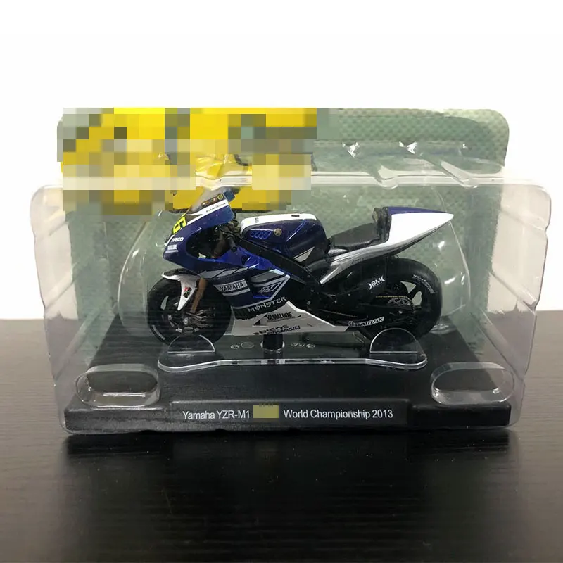 LEO 1/18 масштаб гоночный мотоцикл Yamaha YZR-M1 чемпион мира 2013 литой металлический мотоцикл модель ручной работы игрушка для подарка, коллекция