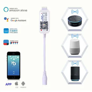 

Wireless Bluetooth RGB RGBW LED Controller Dimmer DC 12V 24V Alexa Voice App Timer Music Controller for RGB RGBW LED Strip Light