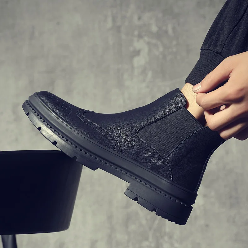 Высокое качество Мужские Роскошные модные женские сапоги из телячьей кожи