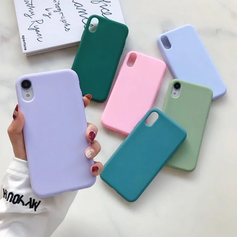 Чехол для Huawei P Smart мягкий силиконовый чехол из ТПУ карамельных цветов задняя