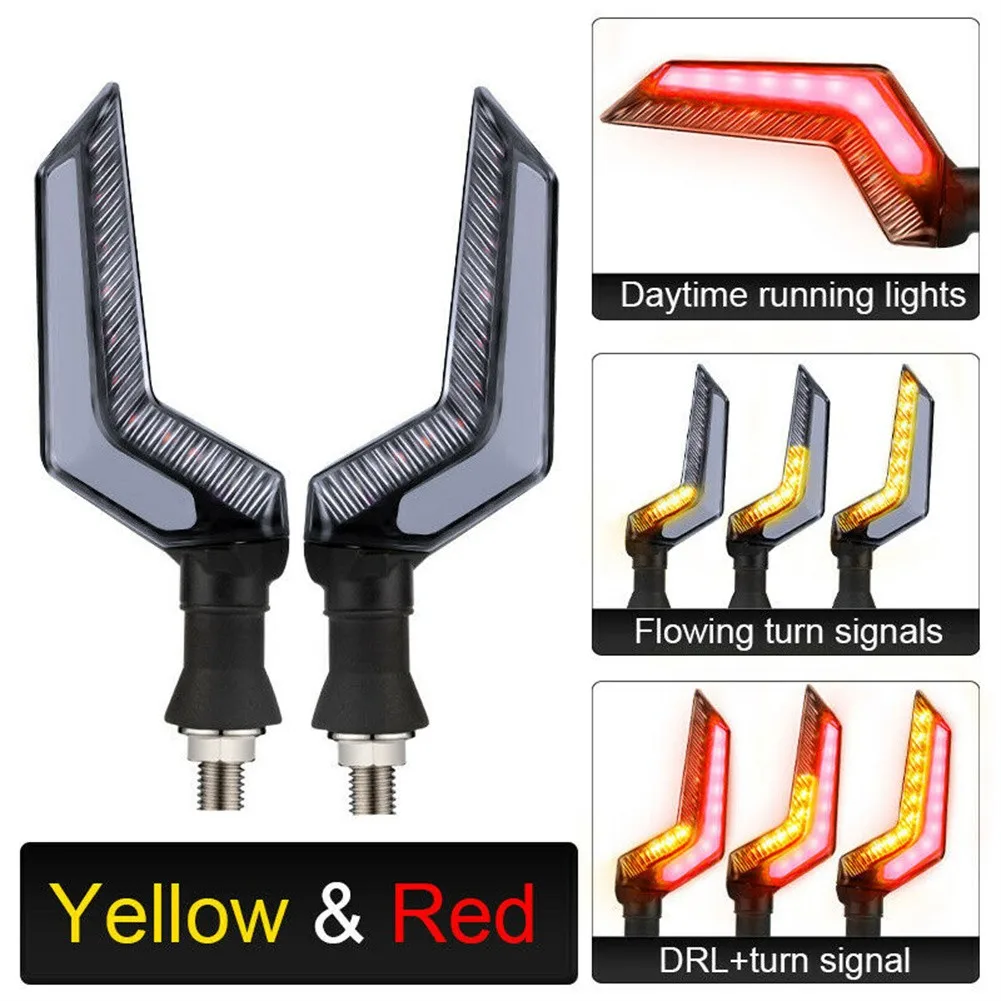 2pcs/set Motorcycle Led Flasher Flowing Water Sequential Indicator