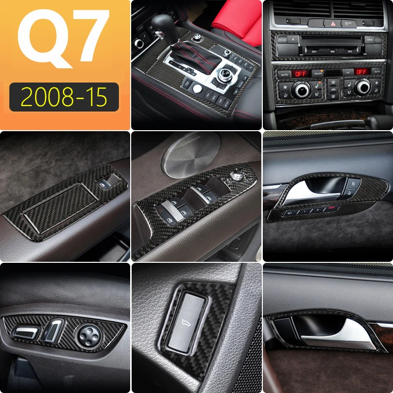 Автомобильные декоративные наклейки из углеродного волокна для Audi 08-15 Q7, автомобильные аксессуары