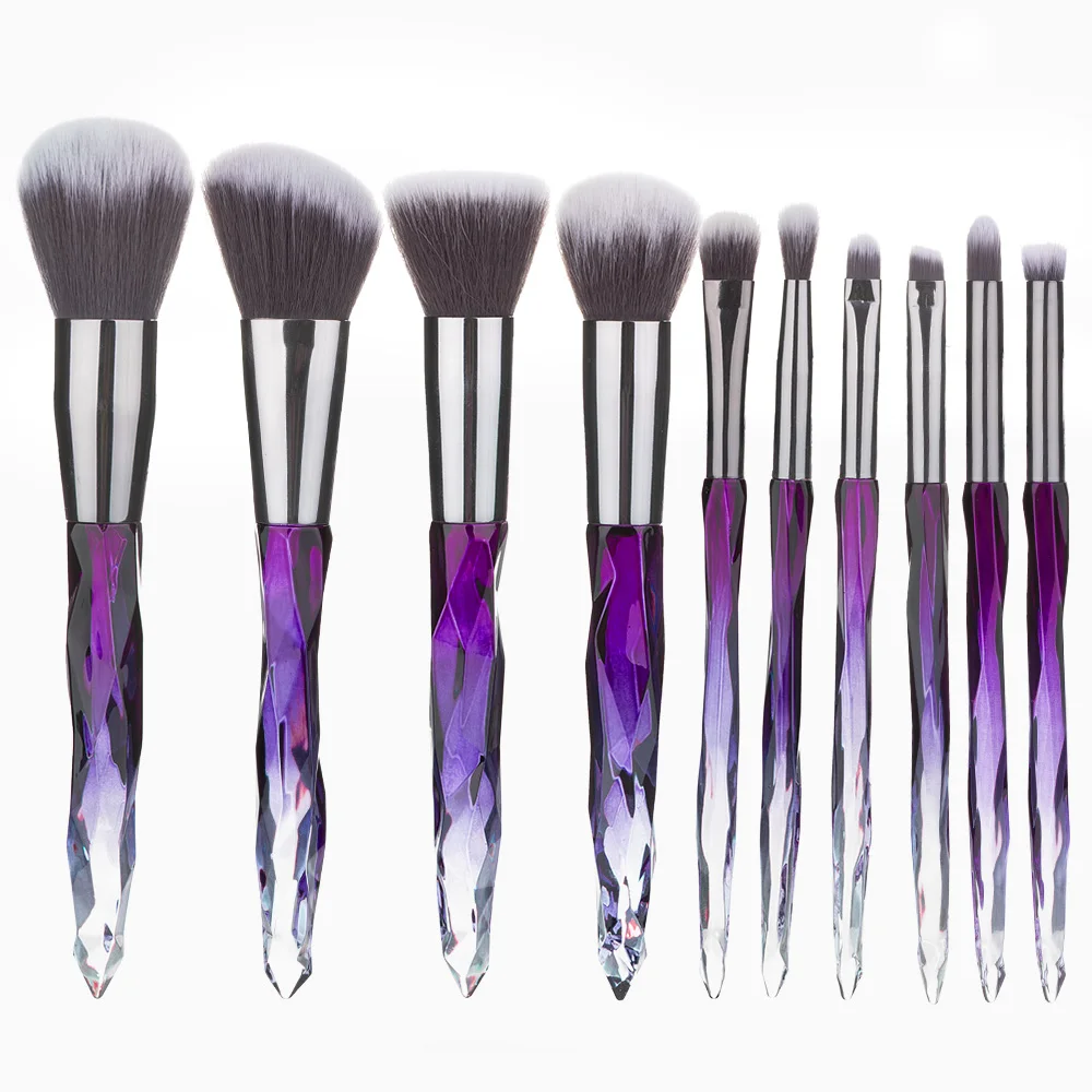 10 шт. Профессиональный набор кистей для макияжа косметические пудра румяна