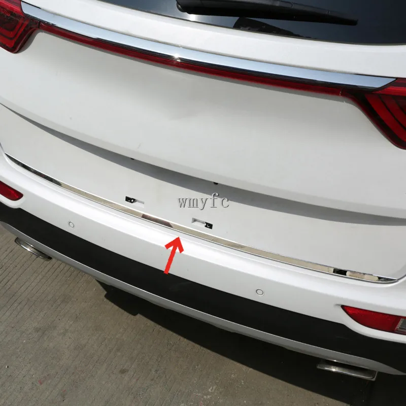 Chrome задний багажник Задняя крышка-дверца для Kia Sportage QL 2017 - 2020 отделка