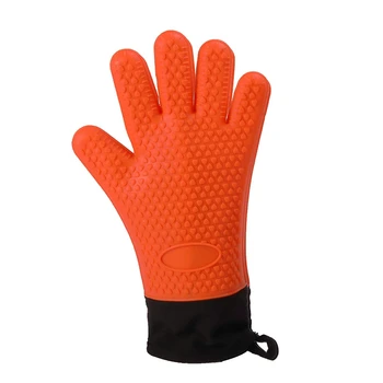 

1 Piece Easy Clean Silicone BBQ Cooking Glove Smoker Premium Long Rubber Heat Resistant Kitchen Grilling Non-slip Gloves