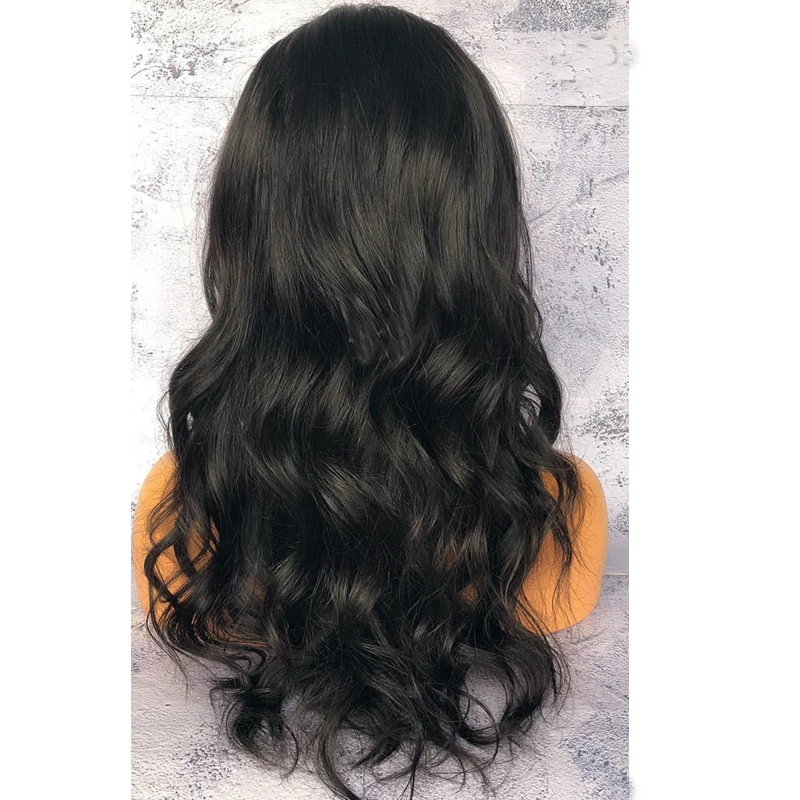 LUFFYHAIR волнистые волосы для тела, парики из натуральных волос, 180%, Полная плотность, бразильские волосы remy, бесклеевая 13x6, парики на кружеве, черный цвет