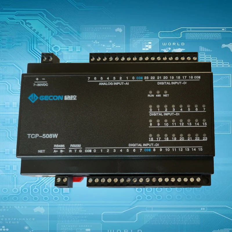 24DI цифровой вход 8AI аналогового сбора Ethernet IO модуль RS485 232 plc расширение