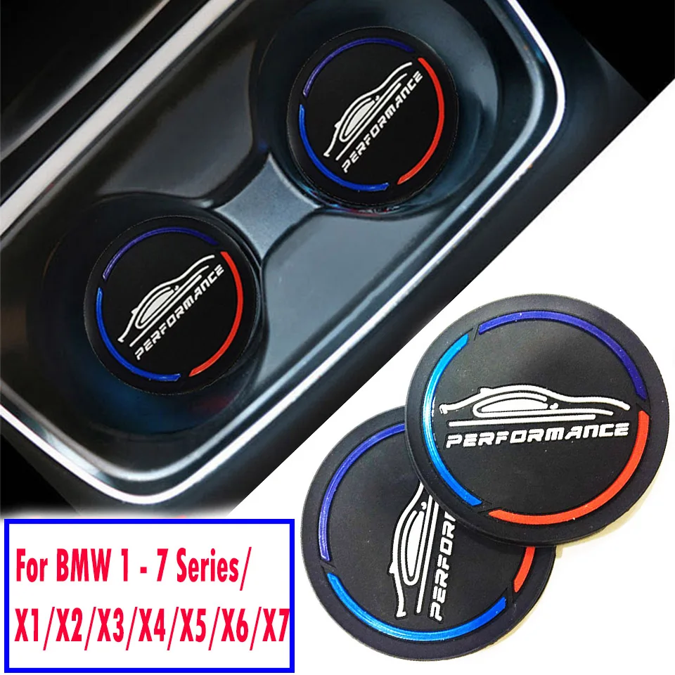 2pcs Antislip Cup Pad For Bmw F20 F11 F07 E60 E83 F01 G11 F25 G01 E90