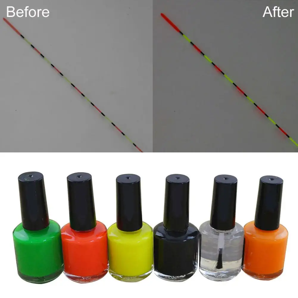 

New 7ml Fishing Floats DIY Fluorescent Paint Floats Tail Painting Indicator Visualable Tail Repairment Tool Tackle Accessories