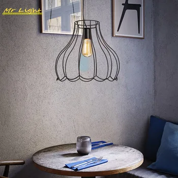 

Nordic Iron Hanging Lamps Vintage American Wrought Led Pendant Lights Lighting Dinning Room Living Room Home Decor Pendant Lamp
