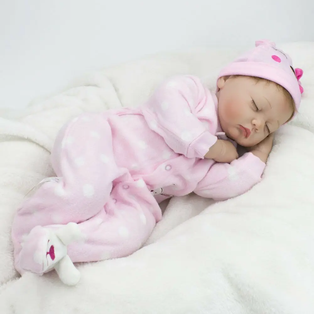 55cm Bebes Boneca Reborn De Silicone Real Reborn Baby Dolls Cloth Body Realistic Newborn Baby Doll Toys for Girls Birthday Gifts