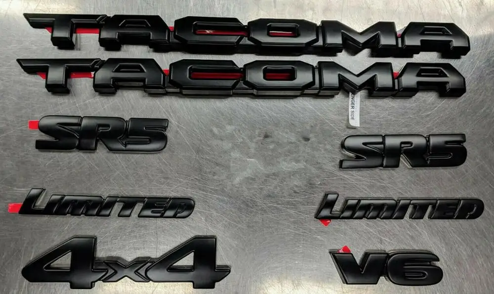 Для- Tacoma затемненные эмблемы накладки ABS пластик OEM PT948-35180-02
