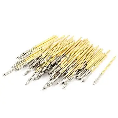 

100 Pieces P100-M 31.5mm Tri-needle Tip Spring PCB Testing Contact Probes Pin