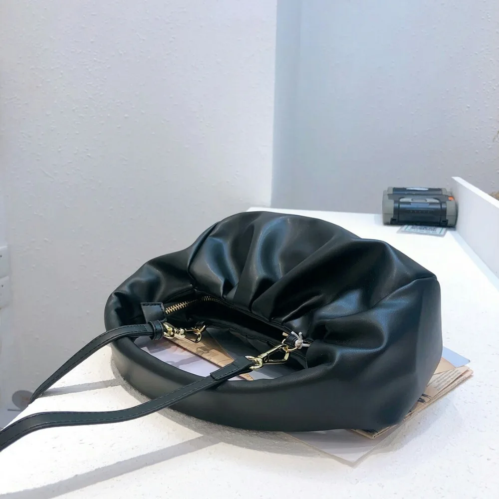 Сумка Хобо Женская Повседневная сумка через плечо Модные винтажные Ретро вечерние сумки с рюшами Новинка