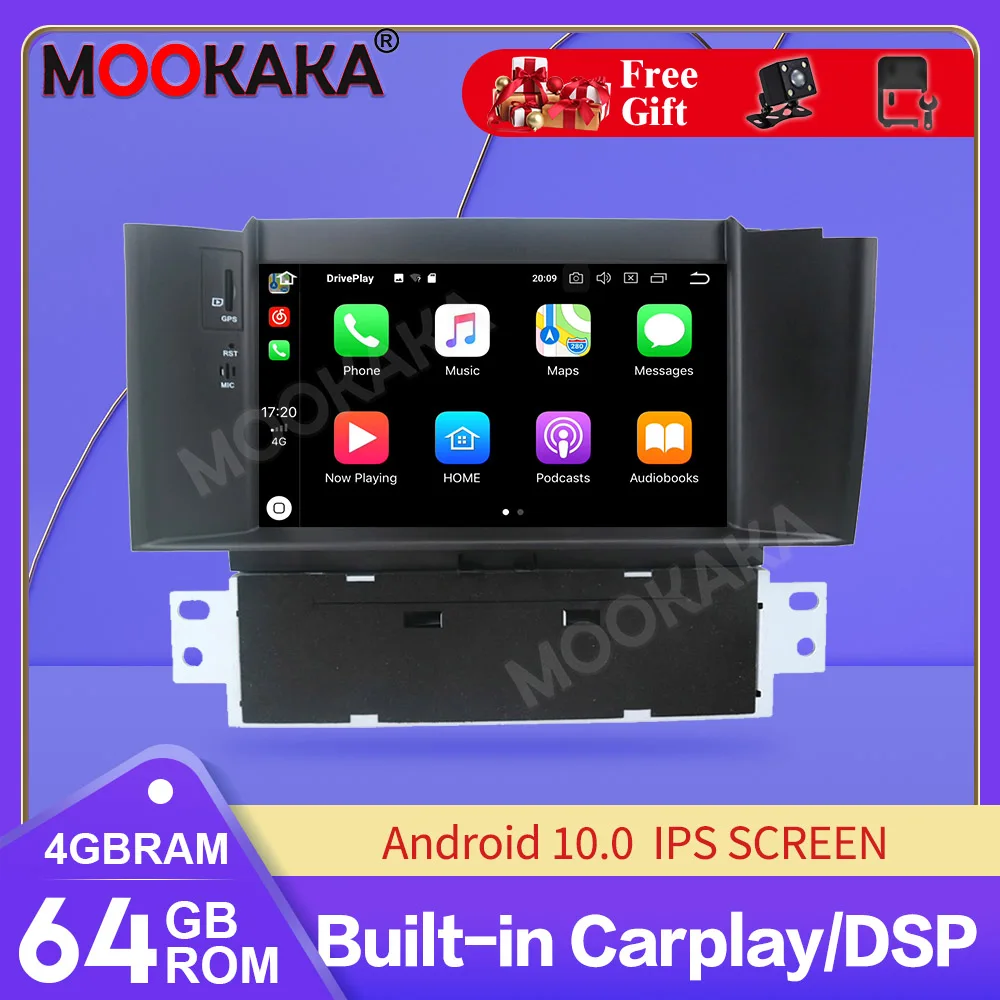 Per Citroen C4 C4L Ds4 2011-2016 Android10 Radio Pioneer 2Audio Car Lettore Multimediale Dvd Gps Navi Unità Stereo Registratore A Cassette