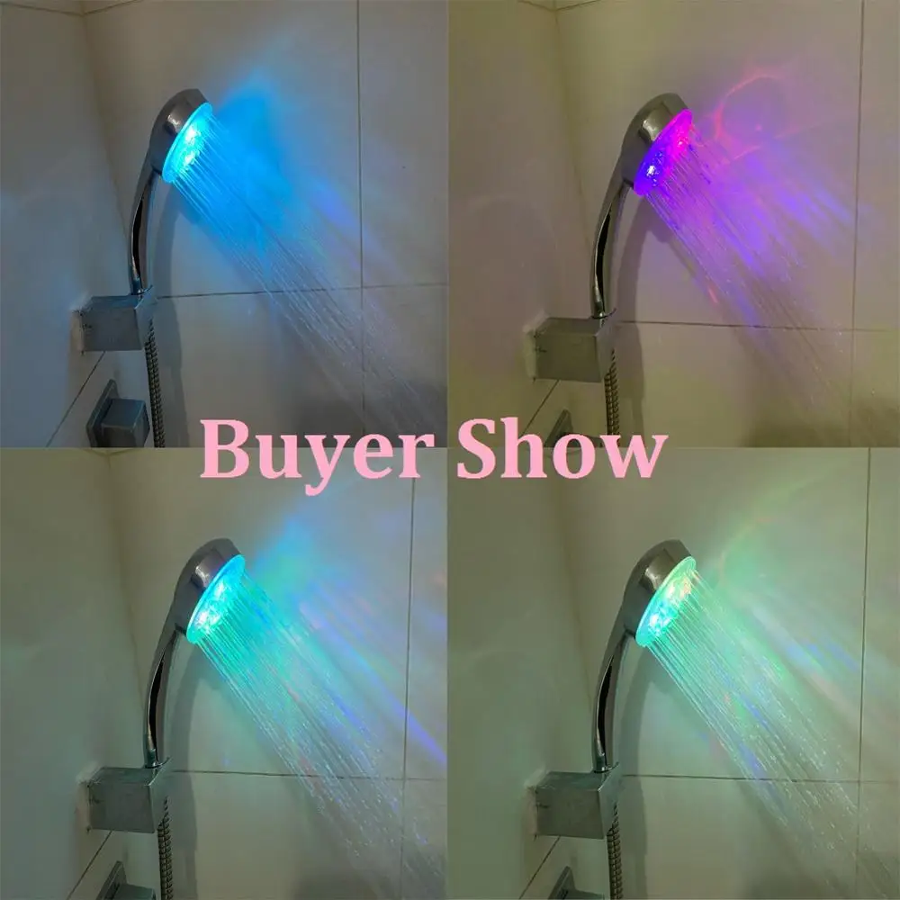 LED Shower Head No LED Rainfall 7 Color Changing Shower Head No Battery Automatic Waterfall Shower Single Bathroom Showerhead|led shower head|shower headled shower - AliExpress