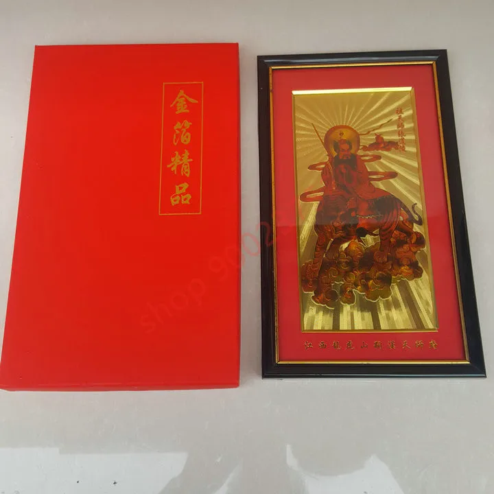 

Taoist supplies, such as Zhang Tianshi's gold foil statue, Tianshi riding tiger statue, Zhengyi zhuandu supplies, Taoist supplie