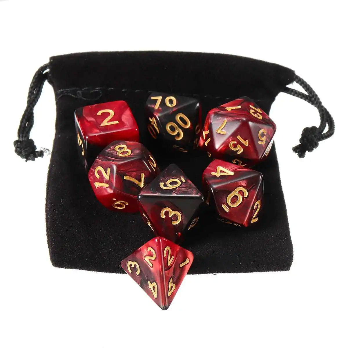 

7Pcs Polyhedral Acrylic Dices Toy Game Dices Props For DnD TRPG RPG Children Math Educational Digital Dice Gift With Storage Bag