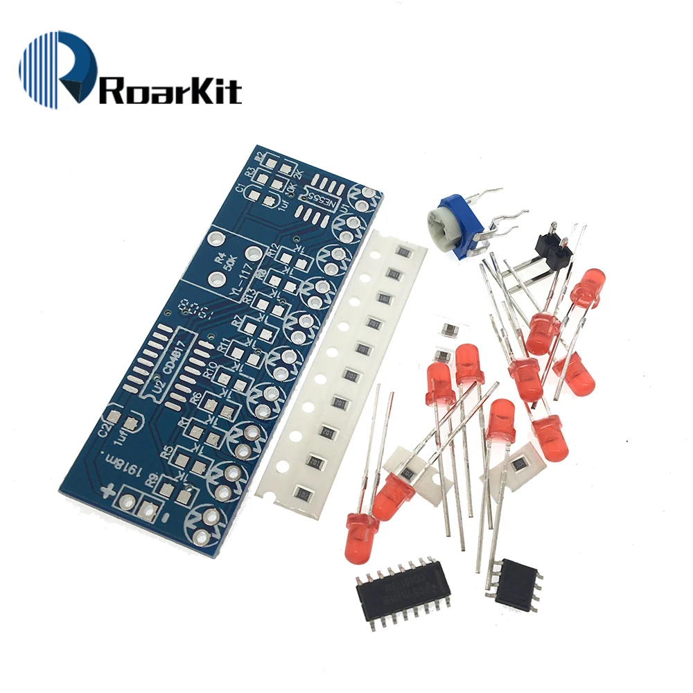 Электронные Наборы DIP/SMD NE555 + CD4017 электронный комплект с десятичным счетчиком
