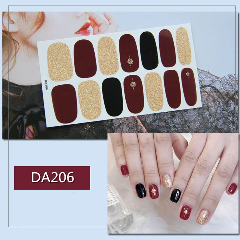 Переводные наклейки для ногтей, переводные наклейки для ногтей, наклейки для ногтей, переводные наклейки для ногтей, маникюр украшения для ногтей - Цвет: DA206