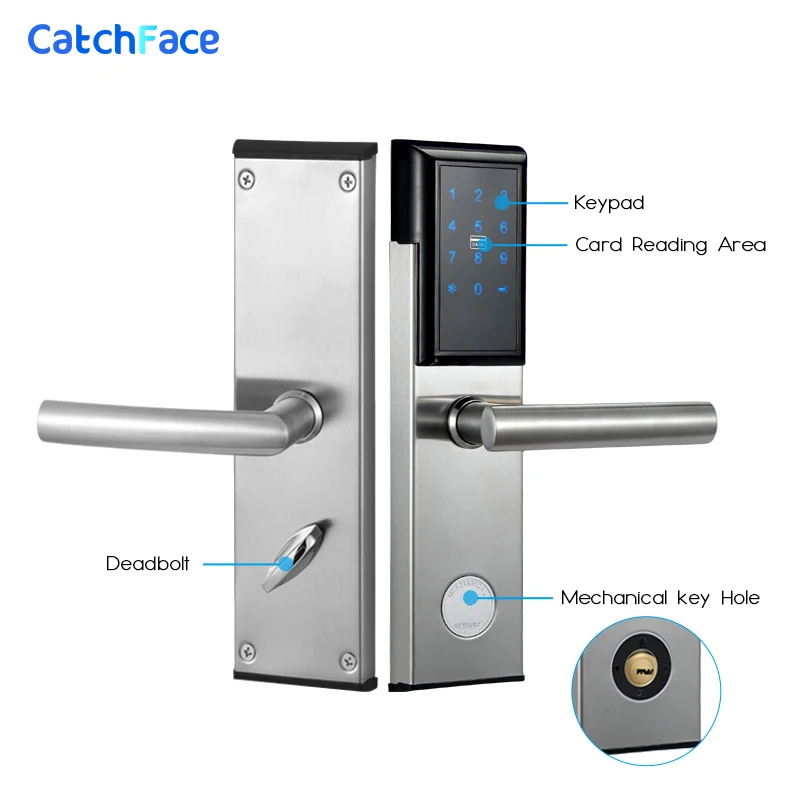 Фото Дверной смарт-замок TTlock, электронный цифровой дверной замок с Bluetooth, Wi-Fi, клавиатурой с паролем, для ворот в квартиру №4