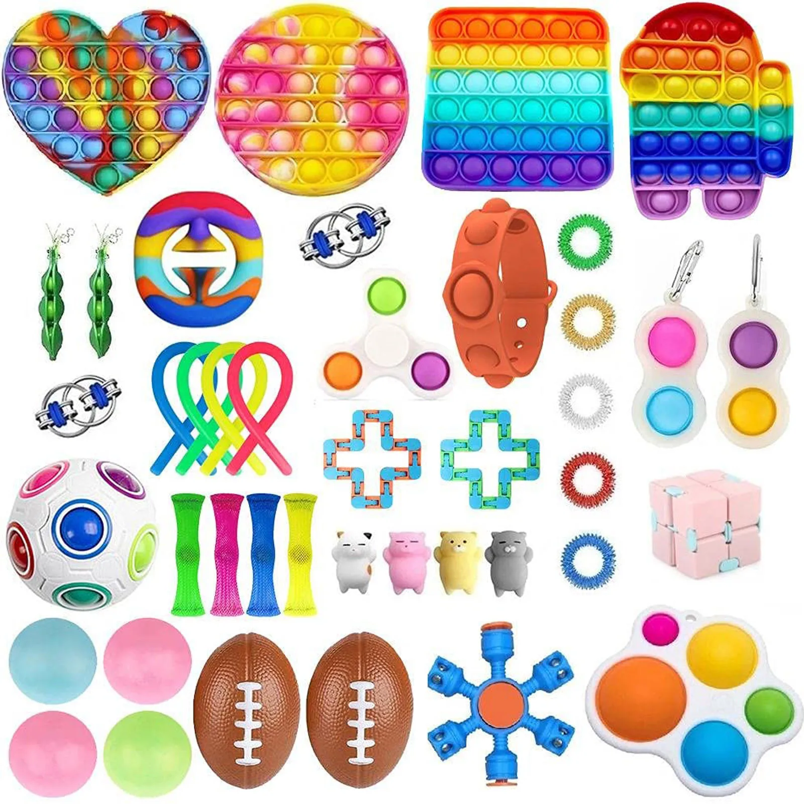 Brinquedos Kit Completo De Juguete Antiestrés Pop It Fidget Brinquedos Kit Completo De Juguete Antiestrés Pop It Fidget