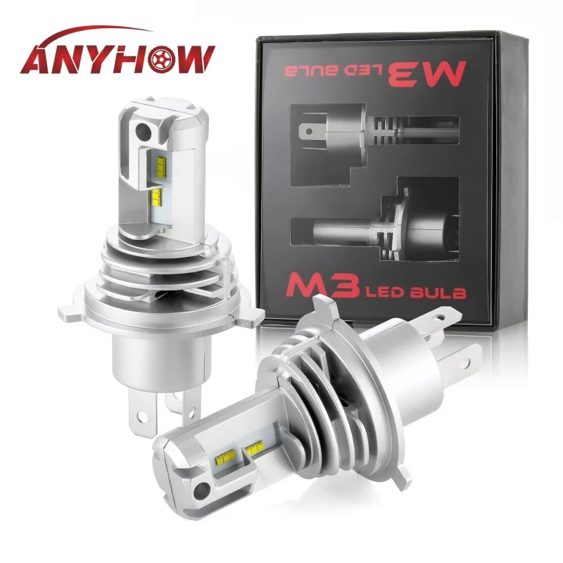 

2pcs Mini Size Canbus H4 H7 LED M3 Car Headlight Bulbs H8 H9 H11 9005 HB3 9006 HB4 Auto Fog Light LED Bulb 80W 10000LM 6000K 12V