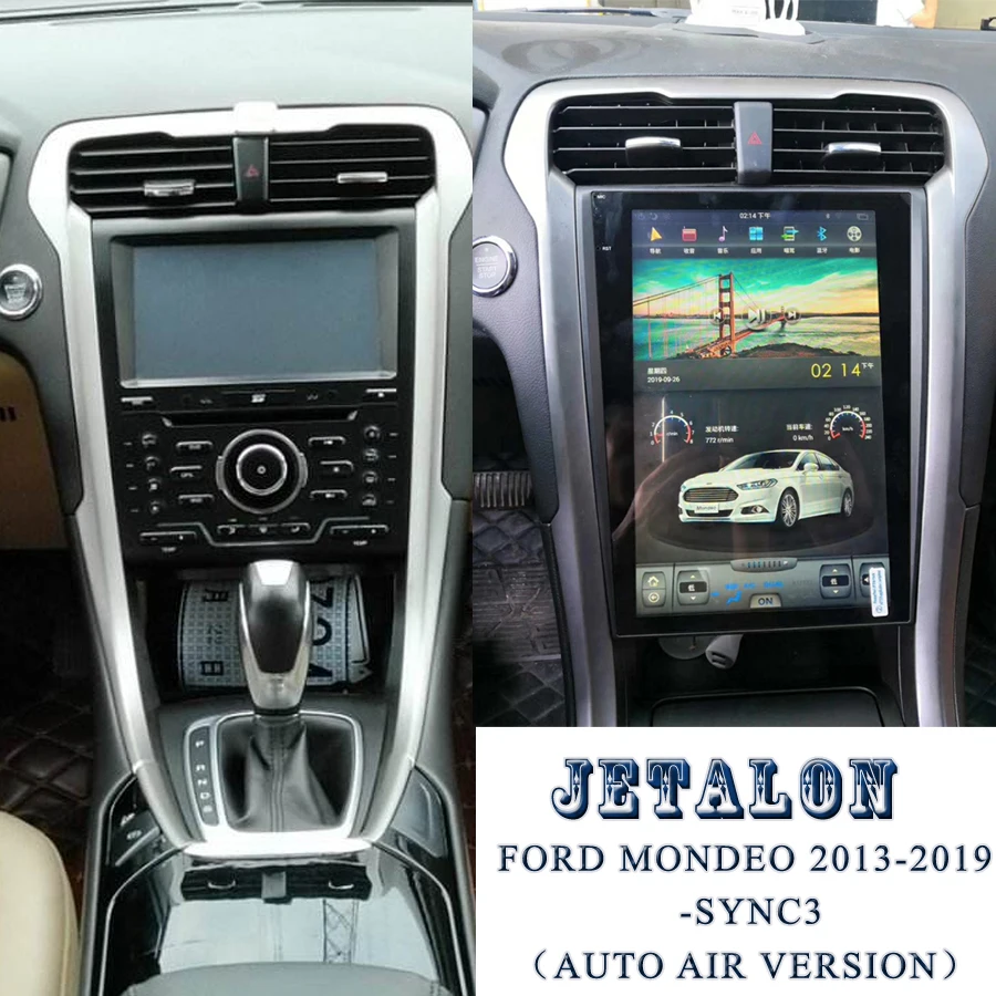 12 1 &quotвертикальный IPS экран Автомобильный Радио плеер для FORD MONDEO SYNC3 2017 GPS PX6 Tesla