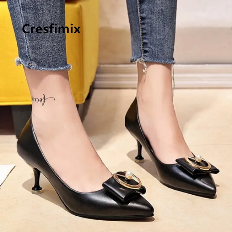 Cresfimix zapatos de mujer; женские модные красные удобные туфли-лодочки из искусственной кожи на высоком каблуке; красивые женские туфли для улицы и офиса; c2285