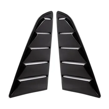 

New PP Ingot Silver Side Window Louvers GT Style Car-styling Quarter Side Window Scoop Louvers For Ford for Mustang 2015-2017