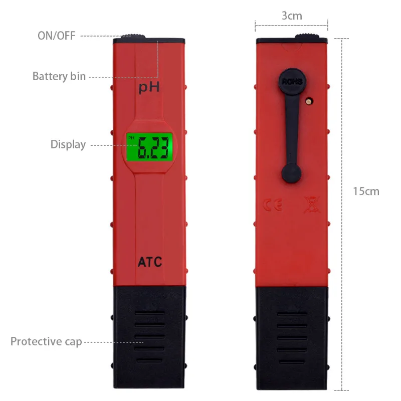 Yieryi TDS ph-метр PH/TDS/EC/TEMP метр цифровой монитор качества воды тестер серии для бассейнов, питьевой воды, аквариумов