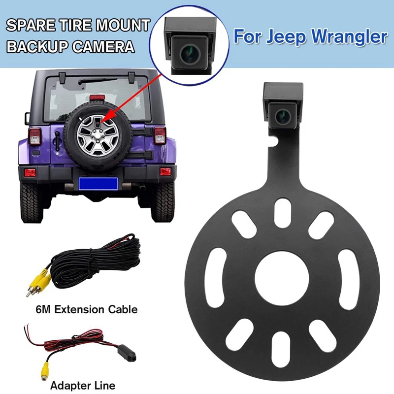 

Car Rearview Camera Spare Tire Mount Camera Waterproof Backup Camera for Jeep Wrangler