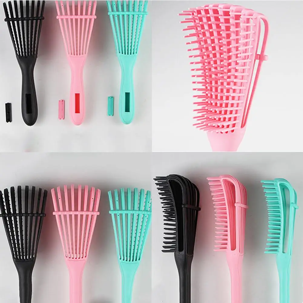 Comb Detangling Brush Natural Hair Detangler Tangle Removal Comb Powerful Function Non-slip Design For Curling Wavy Long Hair