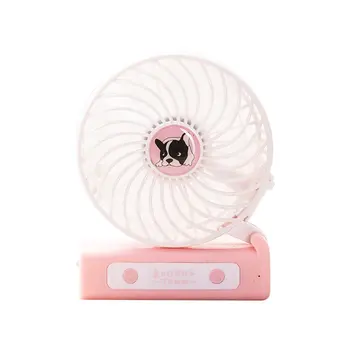 

Cartoon Bulldog Hand-held Desk Fan Cooler Handheld Air Conditioner Cooling Fan Summer Air Conditioner Cooler