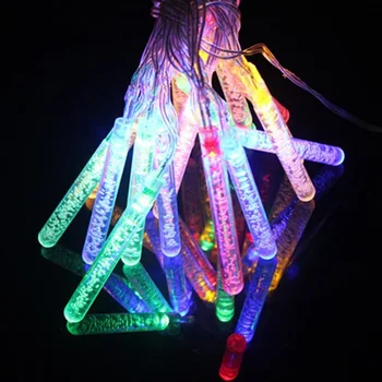 

Indoor Outdoor 16.4FT 20 Bubble Rod Solar LED Fairy String Light 2 Lighting Modes Party Wedding Decor