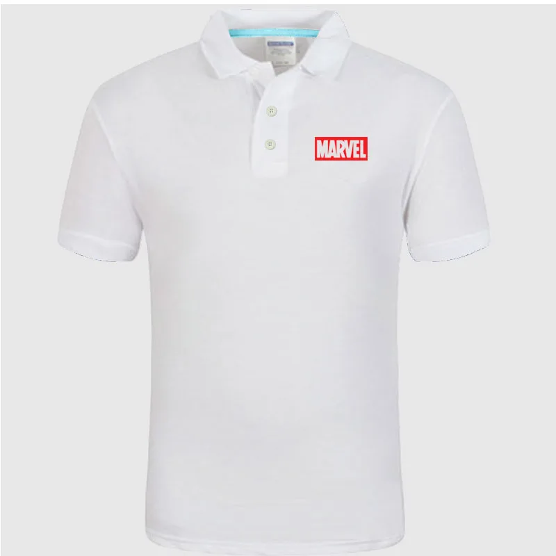 New Man Polo Shirt Mens Casual Marvel Cotton Polo shirt Men Short Sleeve High Quantity polo men