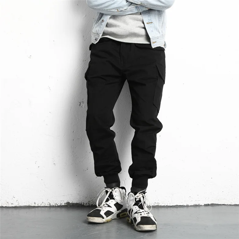 Новинка года, Брендовые повседневные штаны, брендовые Свободные повседневные штаны, осенне-зимние новые стильные Молодежные стильные брюки с несколькими карманами