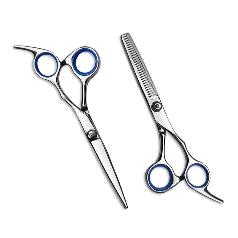 Tijeras de peluquería de acero inoxidable, cuchillas de dientes planas regulares, herramienta de estilismo para adelgazamiento, 6 pulgadas