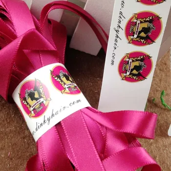 

Water-Proof Self-adhesive Hair Extension Label Rose/Golden Logo Extension Label Custom MOQ : 2000PCS Full Colour Pritting