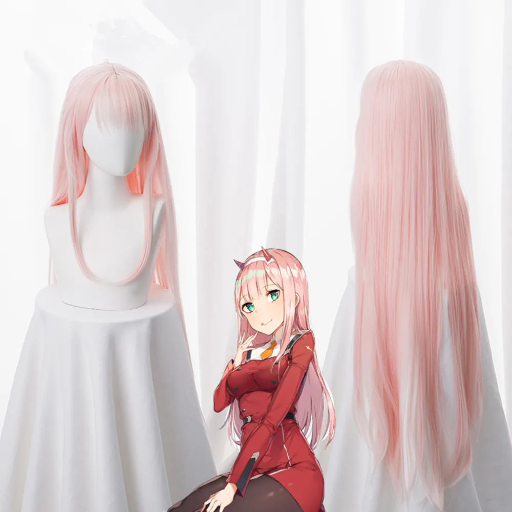Парик из синтетических волос DARLING in the FRANXX 02 Zero Two длина 100 см парик для косплея |
