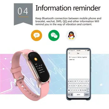 

Fashion YD8 Multi-function Smart Bracelet Touch Heart Rate Thermometer Waterproof Temperature Measurement Smart Watch Unisex
