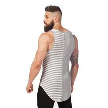 Алиэкспресс Лидер продаж жилет мужской популярный бренд тонкий женский Молодежный европейский и американский дышащий жилет в полоску для фитнеса