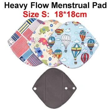 

Reusable Bamboo Cloth Beauty Flower printing Cloth Sanitary Pads for Women Girl Washable Menstrual Pad Mama Sanitary Towel Pad