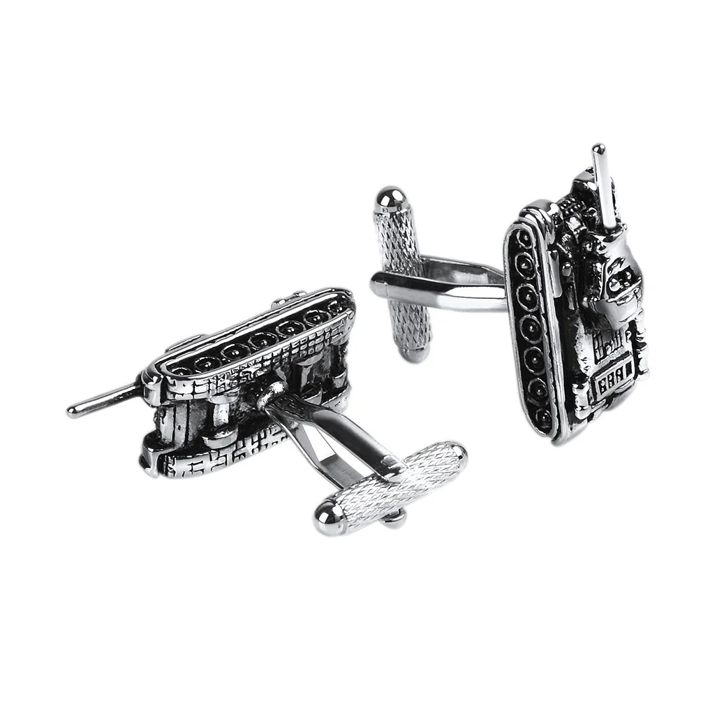 

Unique Men's Executive Military Tank Design Brass Cufflinks Cuff Links