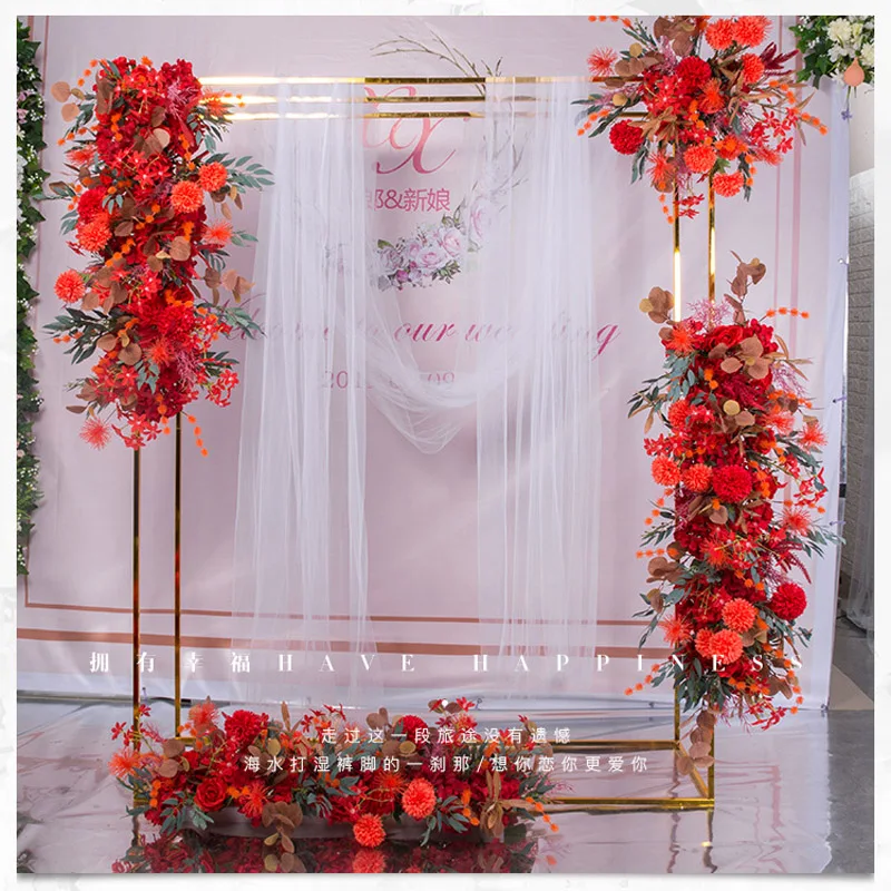 10pcs Artificial Flowers For Home Decoration Fake Dried Flowers Autumn Decoration Wedding Supply Flower Vine Wall Hanging ZJH087