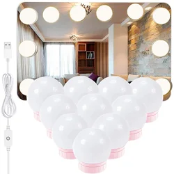 Lampe LED USB pour miroir de maquillage professionnel, éclairage à intensité réglable pour miroir de vanité 