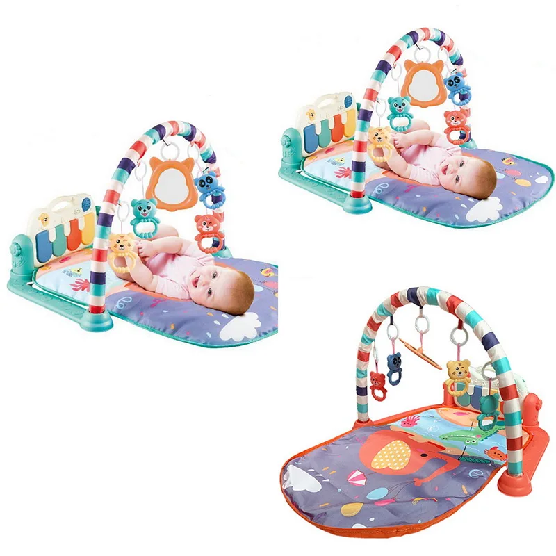 Детский игровой коврик, Детский развивающий коврик-головоломка с пианино клавиатурой, милый игровой коврик с животными, коврик для занятий ползанием в тренажерном зале для новорожденных, игрушки