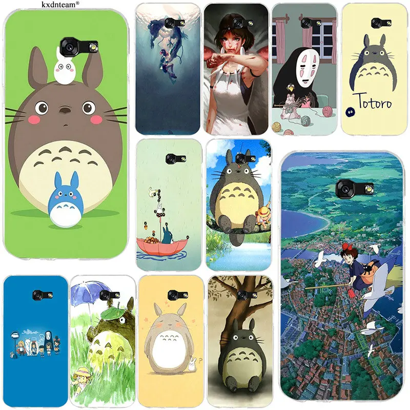 Totoro спиральные Ghibli Аниме Миядзаки мягкие чехлы из ТПУ для телефонов Samsung Galaxy A3 A5 A7